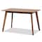 Baxton Studio Katya Mid-Century Modern Grey Fabric and Walnut Brown Finished Wood 5-Piece Dining Set 183-11635-11644-Zoro - alternate 7